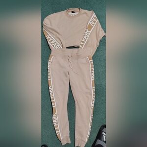IVY PARK Beige Track Pants and Sweatshirt Set Size Small But Runs Big